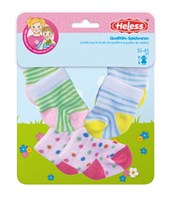 Heless poppen sokken set 3 stuks kleurrijk 35-45cm poppen accessoires