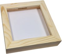 Hobbygroep tirelire plexiglas boîte à économies bois naturel blanc 17 cm