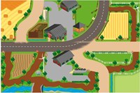 Speelkleed boerderij XXL 100x150cm - boerderij speelmat voor kinderen-2