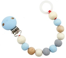 Hess speenketting hout naturel blauw babyaccessoire duurzaam