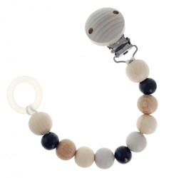 Hess speenketting houten babyaccessoire zwart naturel