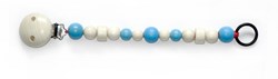 Hess speenketting blauw-crème houten babyaccessoire veilig