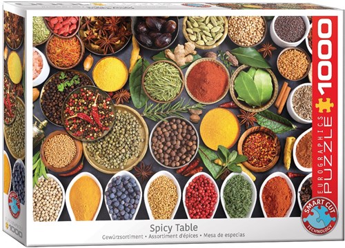 Eurographics puzzle Spicy Table 1000 pièces carton épices colorées-2