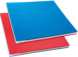 SwimTech radeau de natation mousse carré 96,5x95,5x6cm bleu rouge