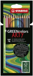 STABILO GREENcolors - crayon de couleur certifié FSC - étui de 12 couleurs