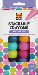 Tiger Tribe stapelbare kleurpotloden - Candy kleuren voor kinderen