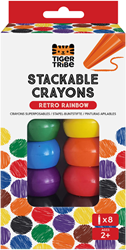Tiger Tribe stapelbare kleurpotloden retro rainbow kleurplezier