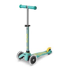 Micro kinderstep Deluxe ECO LED mint - duurzame driewieler step