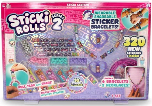 Sticki rolls Sticki Station station d'autocollants jouet créatif bleu