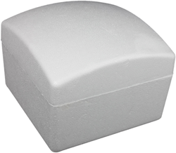 Hobbygroep boîte à décorer styropor carrée 13,5x13,5x8 cm jouet créatif