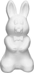 Hobbygroep figurine lapin de Pâques en polystyrène 26x12 cm multicolore décoration