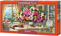 Castorland puzzle fleurs Summer Flowers and Cup of Tea - 4000 pièces-2
