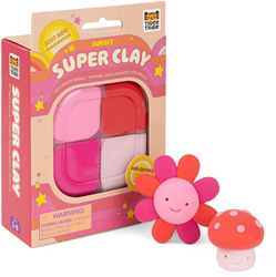 Tiger Tribe Super Clay klei set - roze en rood navulling voor kinderen