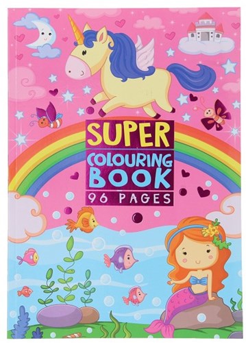 Kleurboek Super 96 pagina's voor kinderen - 1 stuk / kleur - willekeurig geleverd-3