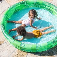 Swim Essentials opblaasbaar kinderzwembad Tropical groen 3 ringen - 150 cm-2