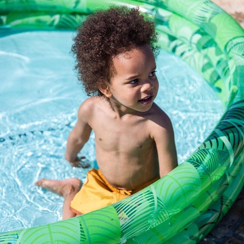 Swim Essentials opblaasbaar kinderzwembad Tropical groen 3 ringen - 150 cm-3