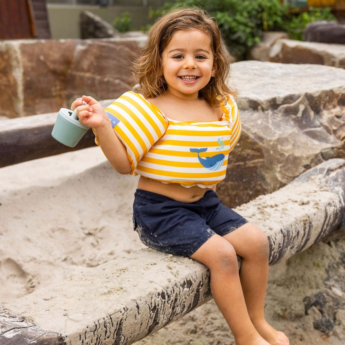 Swim Essentials Pull baleine jaune et blanc 2 6 ans