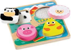 Tidlo houten voelpuzzel boerderij - educatief sensorisch speelgoed