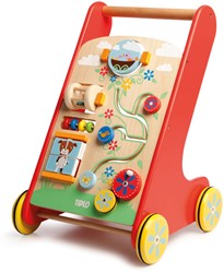 Tidlo - Houten Activiteiten Loopwagen voor peuters en baby's