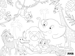 Matta Kids - Jungle Explorer set de table à colorier silicone réutilisable effaçable