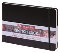 Talens schetsboek zwart 21x15 cm 140gr 80 vel voor kunstenaars