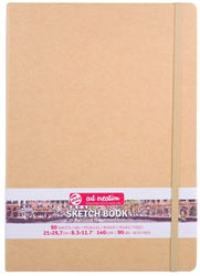 Talens schetsboek 21x30 cm hardcover 80 vellen 140gr kraft papier