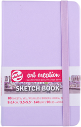 Talens schetsboek pastel violet 9x14 cm hardcover 80 vel papier