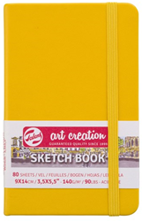 Talens schetsboek goudgeel 9x14 cm 140gr 80 vel papier