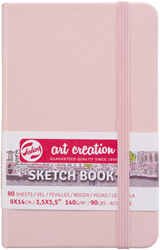 Talens schetsboek roze 9x14 cm 140gr 80 vel voor kinderen