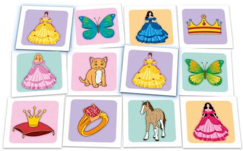 Tactic Jeu de mémo - Princesses et animaux - jeu de cartes mémoire filles-2