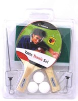 Set de tennis de table avec poteau de filet et 3 balles en plastique pour enfants-2