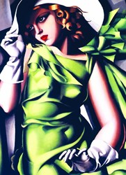 Eurographics puzzel Tamara De Lempicka Junges Mädchen in grün - 1000 stukjes