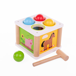 BigJigs houten speelgoed Tap Tap Ball educatief spel