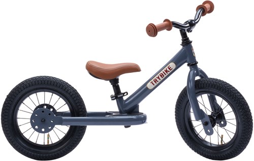 Trybike loopfiets Steel grijs - tweewieler fiets voor kinderen