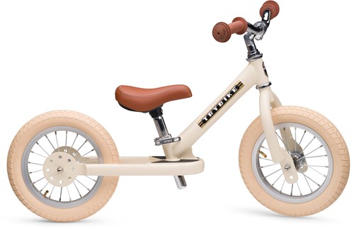 Trybike loopfiets Steel vintage cream - tweewieler - loopfiets voor kinderen