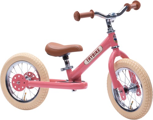 Trybike loopfiets Steel vintage roze - tweewieler voor kinderen-2