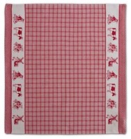 OttoSimon torchon Dutchie rouge 60x65 cm lot de 6 coton