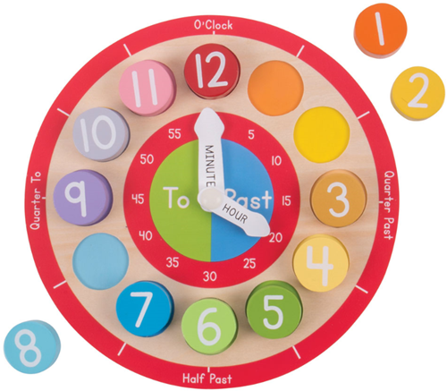 BigJigs horloge éducative en bois - jouet pédagogique apprendre l'heure-2