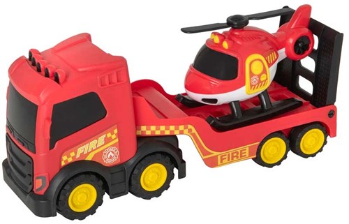 TEAMSTERZ CHUNKY TRUCKS FIRE TRANPORTER WITH HELICOTPER-2