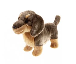 Heunec peluche teckel chien câlin 20cm jouet multicolore