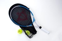 Angel Sports tennisracket blauw 23 inch met 2 tennisballen-2