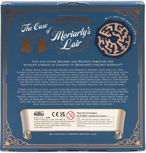 Sherlock Holmes jeu de labyrinthe en bois Professor Puzzle-3
