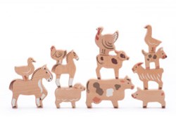 Bajo boerderij speelgoedset - 14 figuren - educatief speelgoed