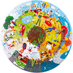Bigjigs Vier seizoenen ronde vloerpuzzel