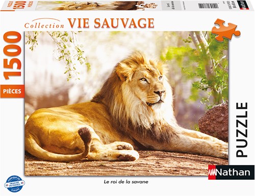 Nathan legpuzzel The King of the Savannah - 1500 stukjes puzzel volwassenen-2