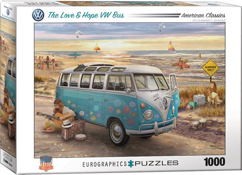 Eurographics puzzel The Love & Hope VW Bus - Greg Giordano - 1000 stukjes-2