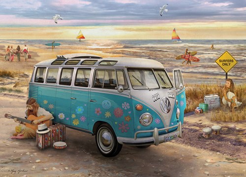 Eurographics puzzel Volkswagen VW Bus Love & Hope 1000 stukjes retro
