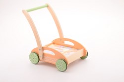 Jouéco loopauto met blokken - The Wildies Family houten duwwagen