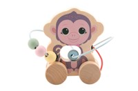 Jouéco jouet animal roulant labyrinthe de perles en bois FSC multicolore-3