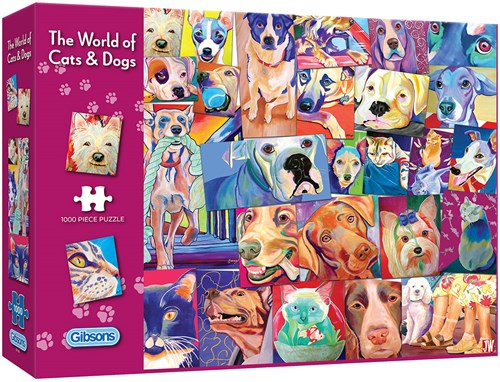 Gibsons puzzle chats et chiens - 1000 pièces de plaisir-2
